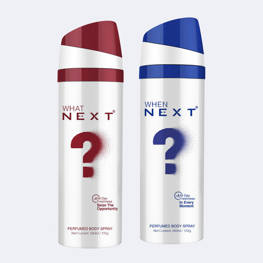 Next What? & When ? Long lasting perfume body spray for men & women – 200ml each ( New Edition )