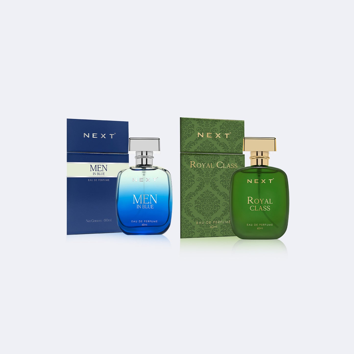 Next Luxury Combo Pack of 2 Perfume - Men In Blue & Royal Class - 60ml Each