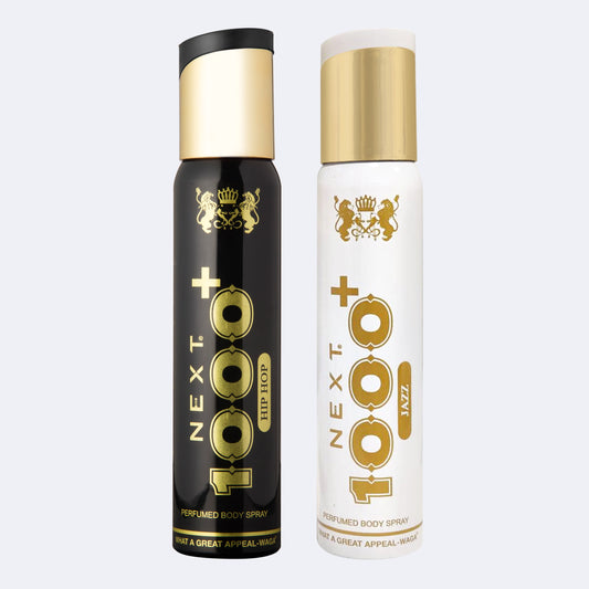 Next 1000+ Hiphop & 1000 + Jazz Perfumed Body Spray 2 x 150ml each